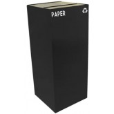 WITT GeoCube Square Recycling Receptacle w/ Slot Opening - 36 gallon, Charcoal